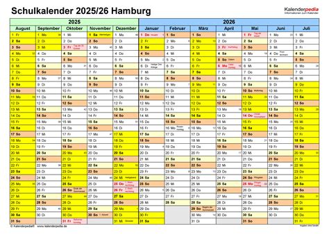 Schulkalender Hamburg F R Excel