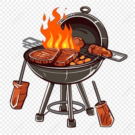 Churrasqueira Vetorial De Clipart Para Churrasco Chamas E Desenhos