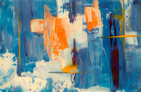 Images Gratuites Bleu La Peinture Art Moderne Orange Jaune