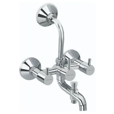 Three Handle Turbo Series Brass 3 In 1 Wall Mixer For Bathroom Fitting