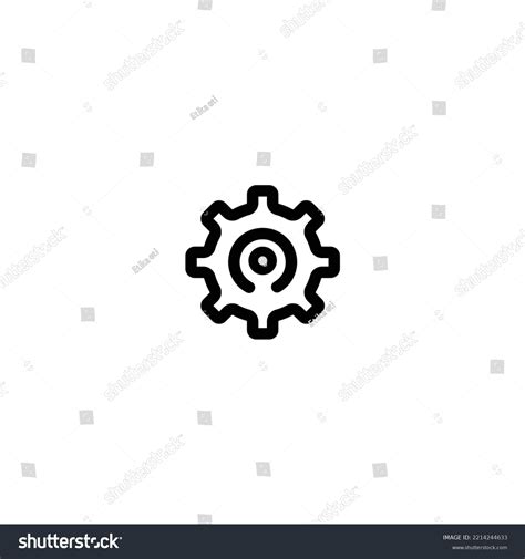 Setting Incomplete Line Art Icon Template Stock Vector Royalty Free