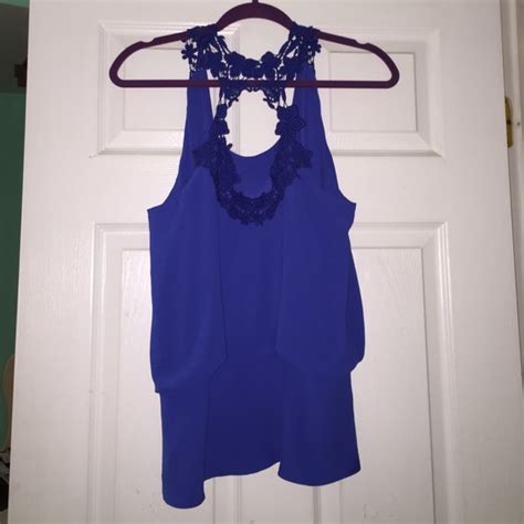 Naked Zebra Tops Loose Peplum Blue Top Poshmark