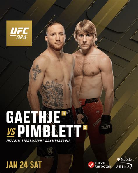 Paddy Pimblett Vs Justin Gaethje Announced By Dana White For Ufc 324 As