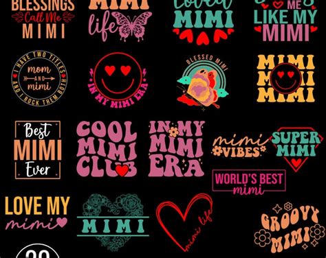 Mimi Svg Bundle Blessed Mimi Svg Mimi Heart Svg Mimi Life Svg Mimi Shirt Svg Bundle Mimi