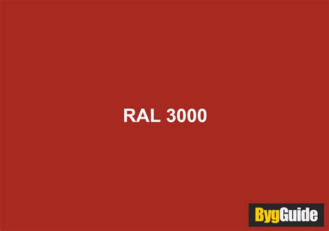 RAL 3000 Ild rød BygGuide