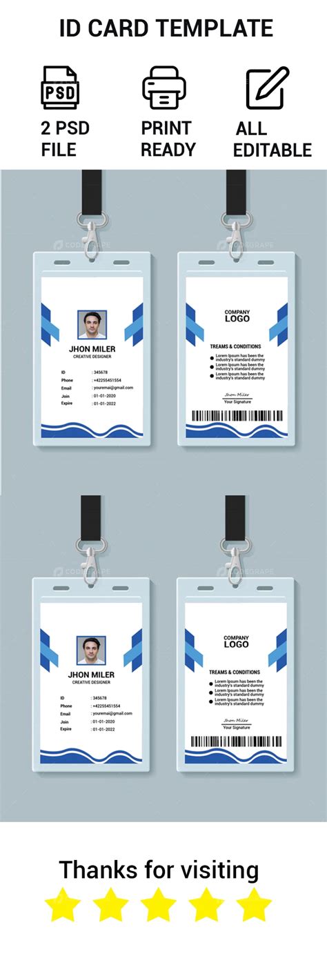 ID Card Template - Prints | CodeGrape