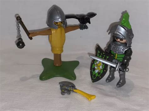 Playmobil Chevalier Du Lion Vert Mannequin Entra Nement Complet