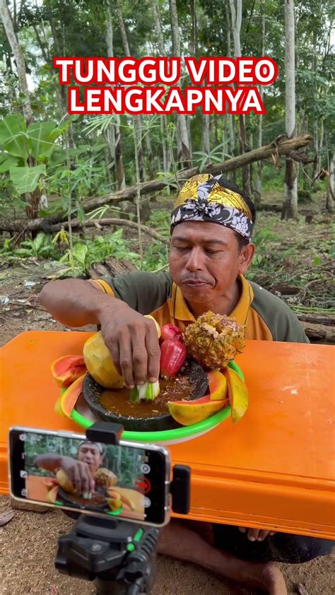 Mukbang Rujak Nanas Dll Alam Storywa Music Asmr Youtube