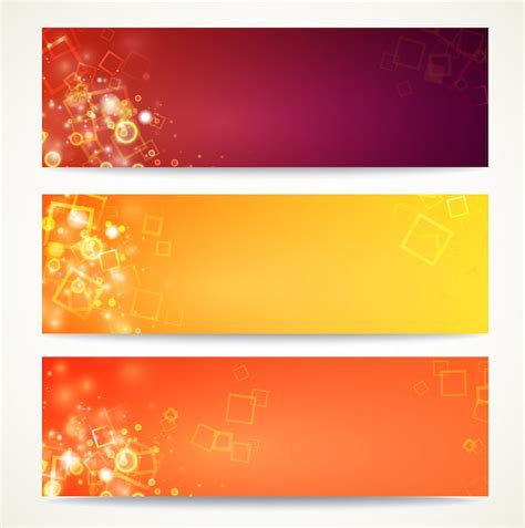 Conjunto De Banners Abstractos Vector Gratis