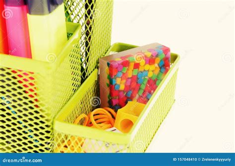 Set Of Office Tools Stock Photo Image Of Isolated Guideline 157048410