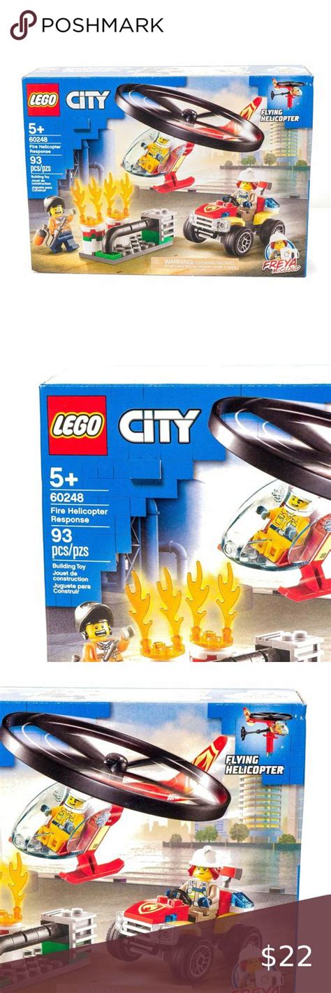 Lego City Fire Helicopter Response 60248 New Flying 93 Pcs Rescue Freya McCloud in 2022 | Lego ...