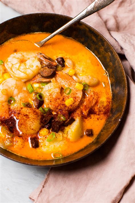 Spicy Shrimp And Corn Chowder With Chorizo Tried True Recipes