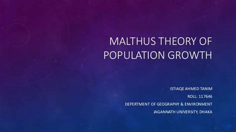 Malthus theory