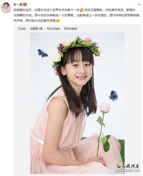 田亮与叶一茜晒出女儿森碟美照：张悦轩晒出与森碟合影，为其庆祝生日 新闻资讯 高贝娱乐