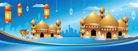 Islamic banner and mosque vector design 8101435 Vector Art at Vecteezy