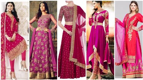 Shocking Pink Colours Combination Ideas Suits Kurti Dress Pink