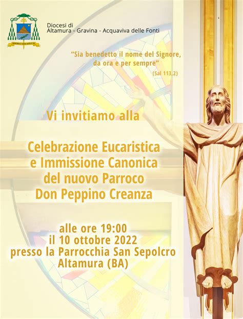 Celebrazione Eucaristica E Immisione Canonica Del Nuovo Parroco Don