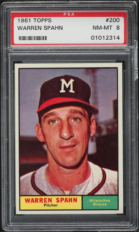 Topps Warren Spahn Psa Nm Mt