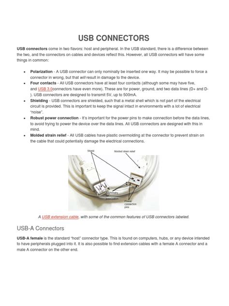 USB Connectors | PDF | Usb | Electrical Connector