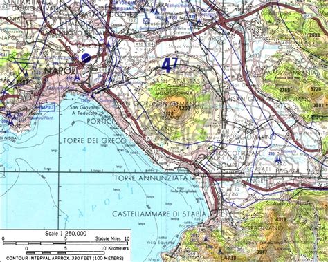 Mount Vesuvius Contour Map - Mount Vesuvius Italy • mappery