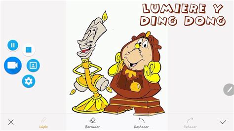 Coloreando A Lumiere Y Ding Dong De La Bella Y La Bestia Dibujos Para