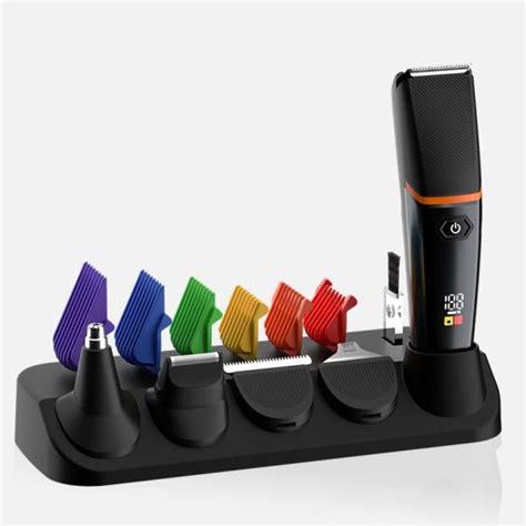 Men Beard Trimmer 5 in 1 Men’s Grooming Kit Nose Trimming Mustache Trimmers Type-C Rechargeable ...