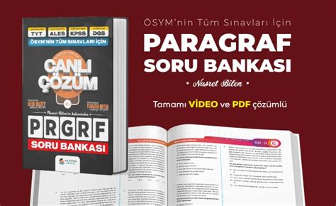 CANLI ÇÖZÜM PARAGRAF SORU BANKASI ÖSYM NİN TÜM SINAVLARI İÇİN