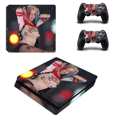 Harley Quinn Decal Skin Stickers For Ps4 Slim Console Cover For