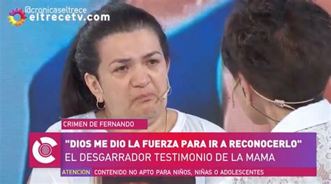 El Desgarrador Testimonio De La Mam De Fernando Ba Z Sosa Gente Online