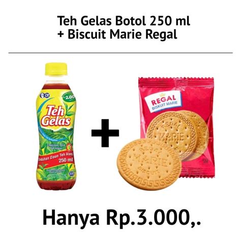 Jual Teh Gelas Pet Original Teh Gelas Botol Ml Biscuit Marie