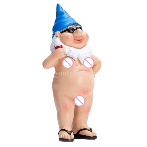 Cm Naughty Garden Naked Gnome Statue Art Decoration Funny Resin Dwarf