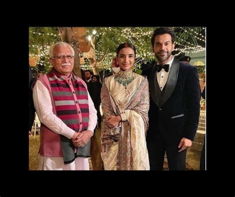 Haryana Cm Manohar Lal Khattar Attends Rajkummar Rao And Patralekhaas