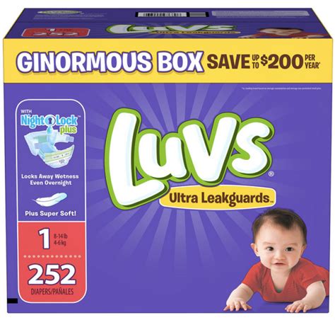 Sams Club Luvs Diapers Ginormous Boxes Only 2098 Shipped As Low As