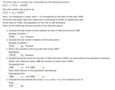 Solved Bt575−005t2 The Citys Death Rate Is Given By