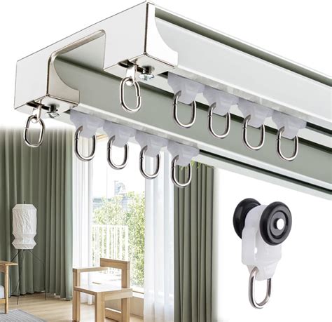 Amazon Aluminum Ceiling Curtain Track Conjoined Double Track Rails