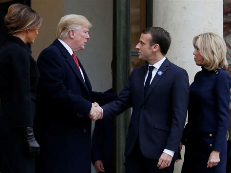 Macron F Licite Trump Et Se Dit Pr T Travailler Avec Lui Challenges