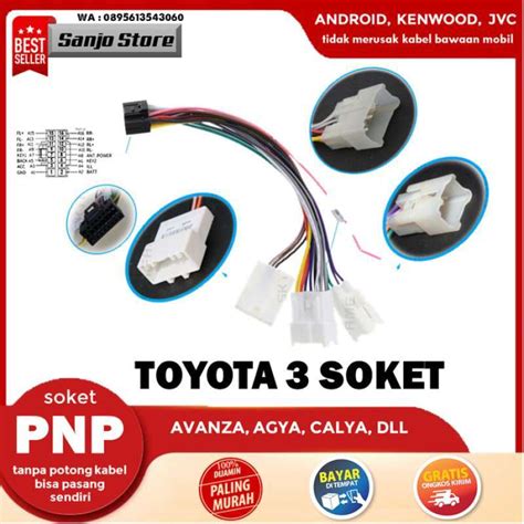 Jual Kabel Audio Soket PNP Head Unit Android Toyota Avanza Agya Calya