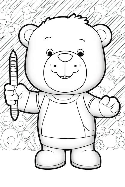 Dibujo De Winnie The Pooh Para Colorear Foto Premium