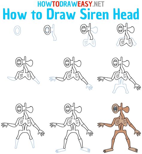 How To Draw Siren Head Step By Step Drawings Easy Drawings Monster