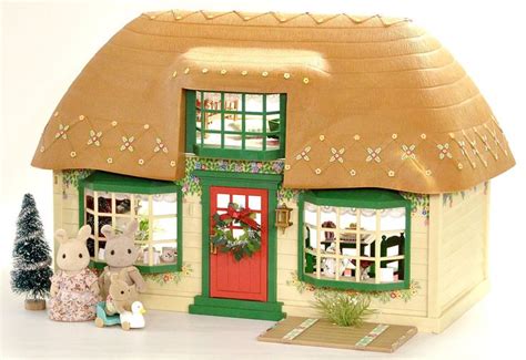 Fistuff Sylvanian Families Decorated Xmas Meadowcroft Cottage House