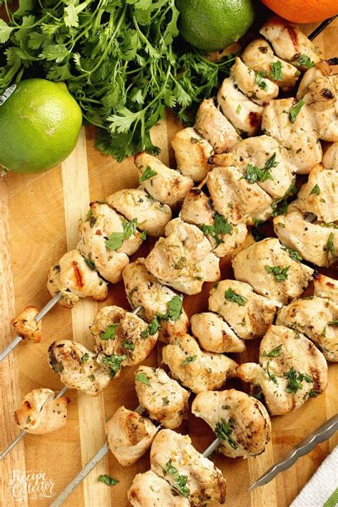 Cilantro Lime Chicken Skewers Diary Of A Recipe Collector