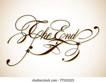 End Classic Calligraphy Design Vector De Stock Libre De Regal As