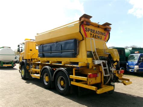 Camion Hydrocureur Scania P114 340 CB 6X6 RHD Gritter Snow Plough D