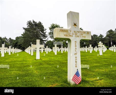 American War Cemetary Colleville Sur Mer Calvados Normandy France