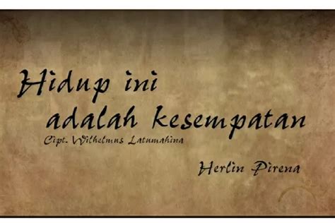 Lirik Lagu Hidup Ini Adalah Kesempatan Herlin Pirena Jangan Sia Siakan Waktu Yang Tuhan