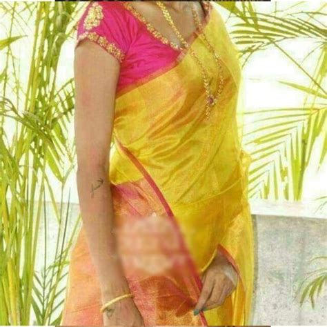 Party Wear Plain Uppada Yellow Silk Tissue Saree M Separate