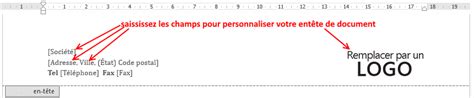 Modele Entete Et Pied De Page Entreprise