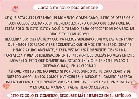 Cartas De Ánimo Y Apoyo Para Mi Novio Fortaleciendo La Relación