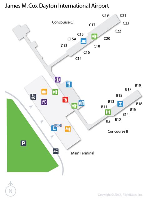 Dayton Airport Terminal Map