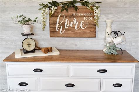 The Epitome Of Farmhouse Style White And Wood Dresser Timeless